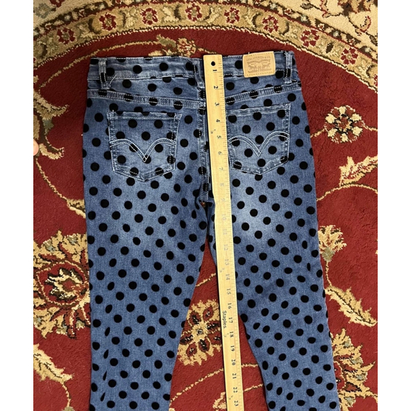 Levi's Bottoms Girl’s 711 Skinny Polka Dots Jeans Sz 12 Regular - Picture 6 of 6